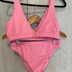Dippin' Daisy's Pink Swim Set with V-Front Detail